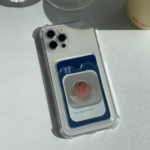 Capture moment Card Storage peach Phone Case