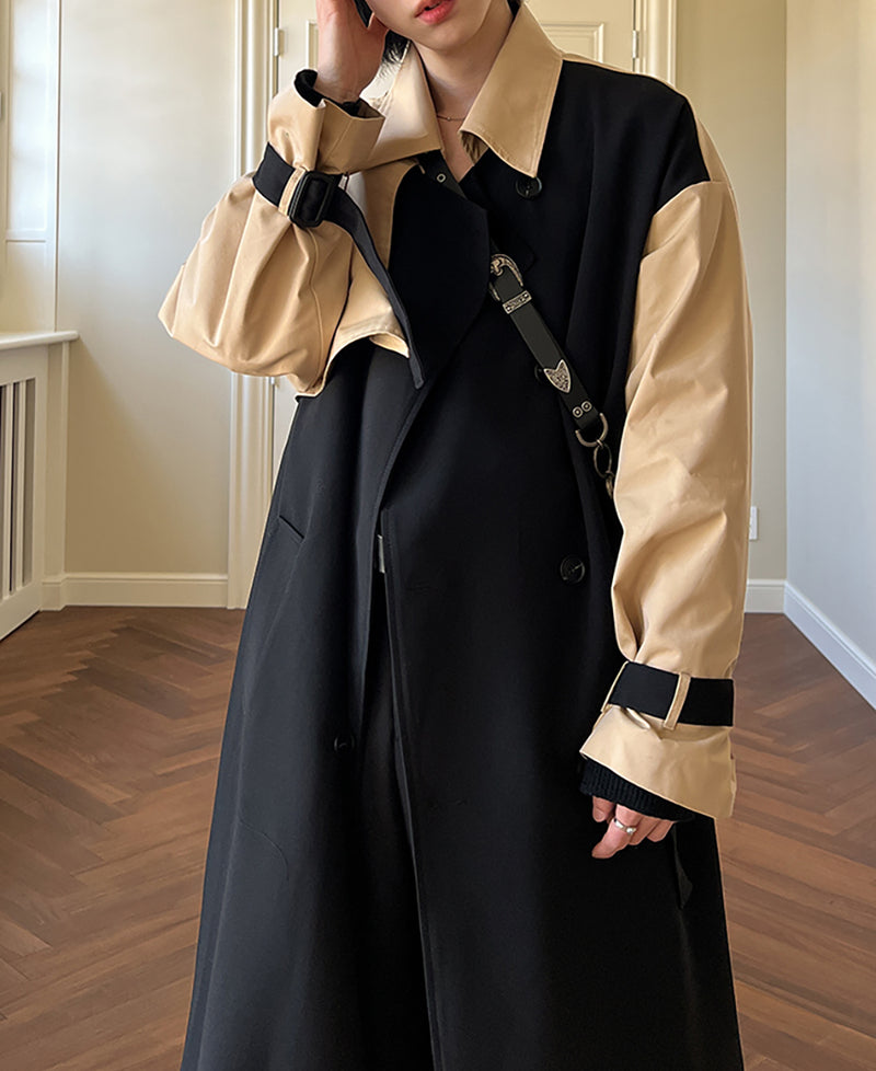 Coming color trench coat (2 color) (6678012231798)