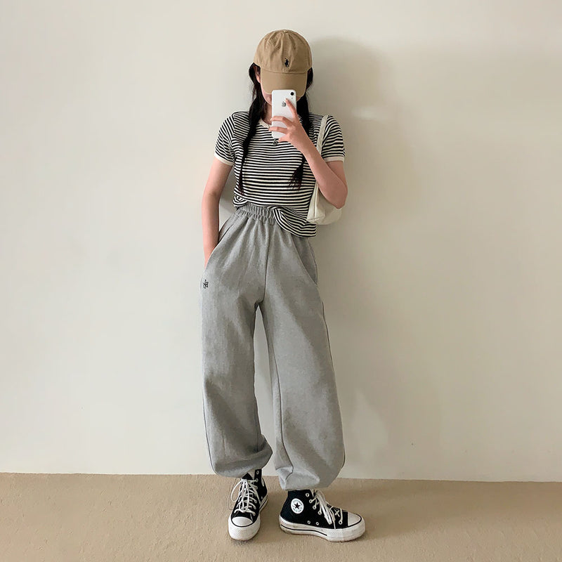 [BELLIDE MADE] Embroidery two-way jogger training pants without color scheme