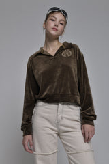 Vカラースウェットシャツ / v collar mtm (brown)