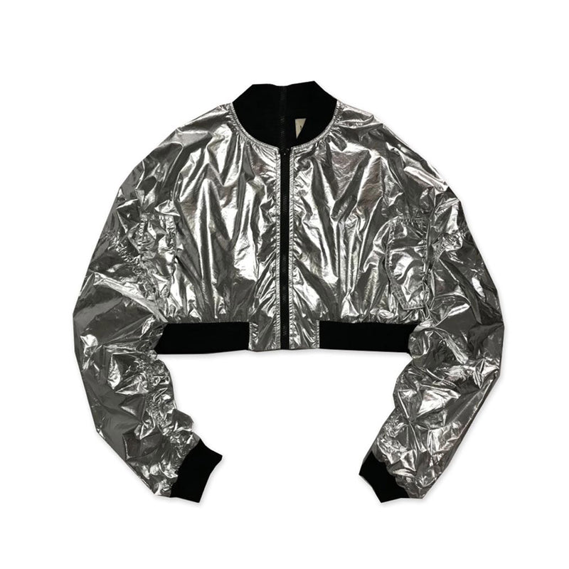 シルバーオーバーサイズボンバージャケット｜silver  oversize Windbreaker jacket (2633197027446)