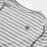 スモールロゴストリプロングTシャツ / SMALL LOGO STRIPE LONG SLEEVE T-SHIRT_GRAY