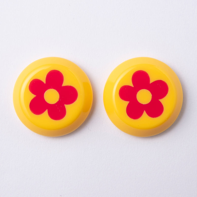 Flower Button - yellow (6598992494710)