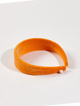 Bright Orange Velvet Headband (6611536674934)
