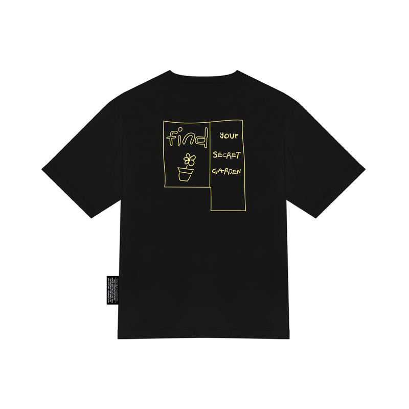 HOLYNUMBER7 X DKZ ジョンヒョンレタリングブラックTシャツ