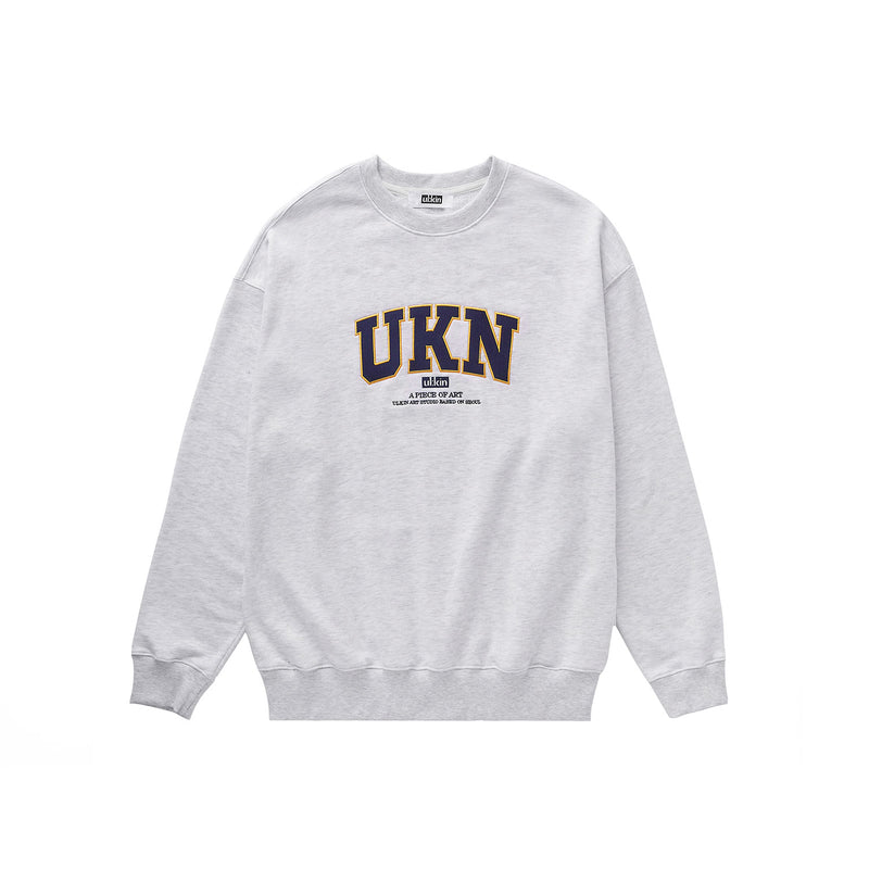 UKNロゴ刺繍スウェットシャツ / UL:KIN UKN Logo Embroidery Sweatshirts_Light Grey