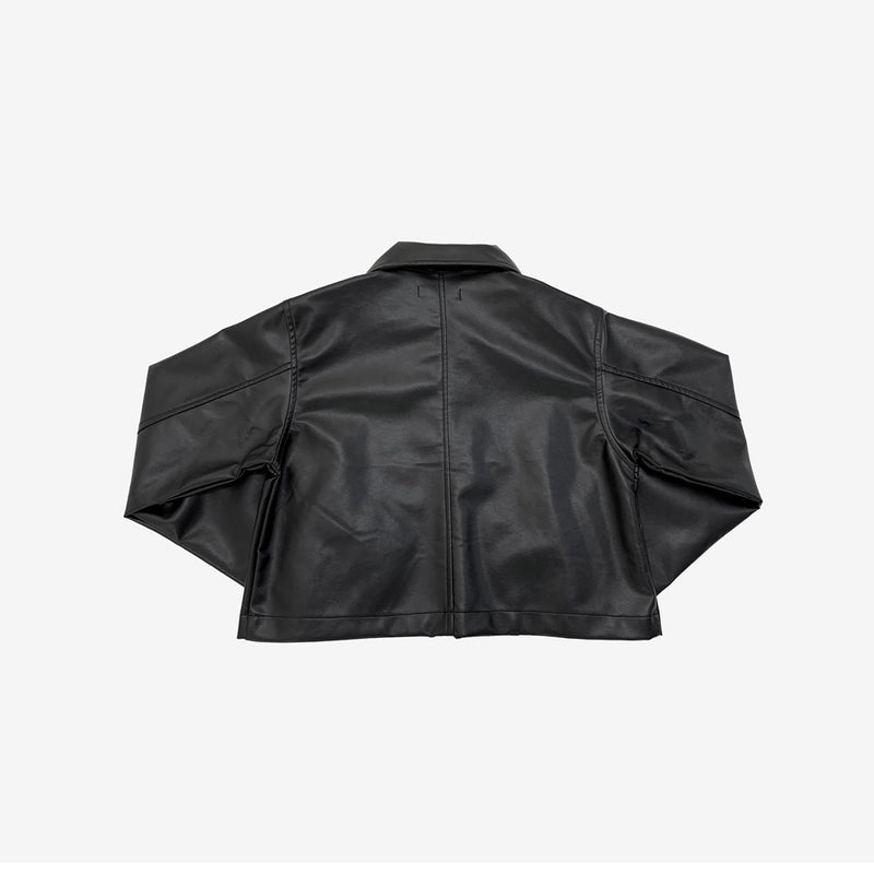 hello leather cropped jacket (6686450319478)