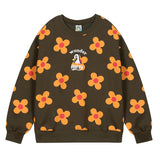 フラワーパターンスウェットシャツ / Flower pattern Sweat-shirt (4473266667638)