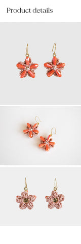 サンセットフラワーピアス/Sunset flower earring
