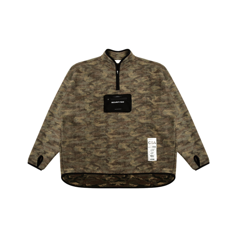 [UNISEX]“SECURITY” Cyclist Half-Zip Pullover (Camouflage) (6655773245558)