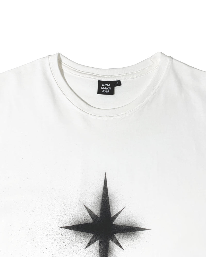 スプレー ハーフトップ Tシャツ / Sprayed Half Top (White)