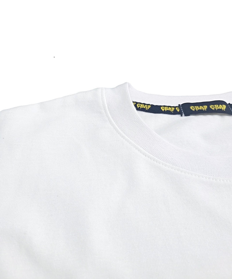 アースチャップロゴTシャツ / Earth chap logo tee(White)