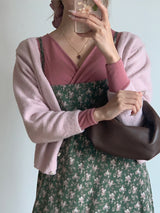 HEART BUTTON KNIT CARDIGAN(WHITE, IVORY, YELLOW, LIGHT PINK, PINK, BLUE, BROWN 7COLORS!) (6613140996214)