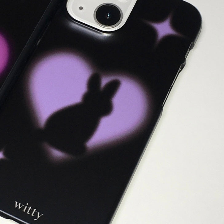 ウィッティトゥインクルバニーアイフォンケース / witty twinkle bunny phone case (purple heart)