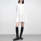 ビーモンリボンシャーリングドレス / Beamon Ribbon Shirring Dress