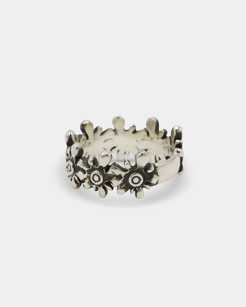 バレットフラワーリング/Bullet flower ring_black (925 silver)