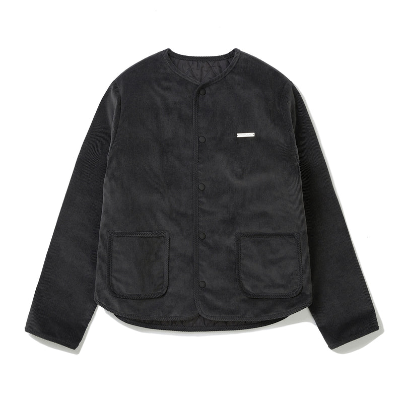 Quilting Corduroy Jacket [CHARCOAL] (6618909048950)
