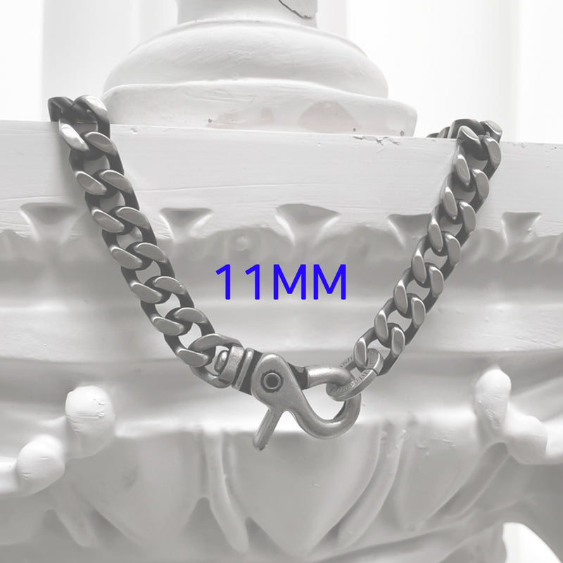 ブラック ライン チェーン ネックレス / [BLESSEDBULLET]black line  chain necklace_blacksilver_11mm/8mm/6mm