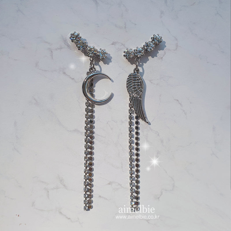 ムーンエンジェルイヤリング / Moon Angel Earring - Silver