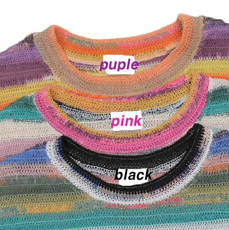 パレットショートスリーブニット / ASCLO Palette Short Sleeve Knit (3color)