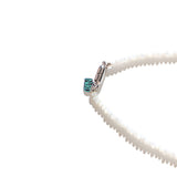 TURQUOiSE BLUE POiNT MOTHER OF PEARL NECKLACE #109