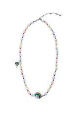 マルチカラーレインボーパールネックレス / multicolored rainbow pearl necklace