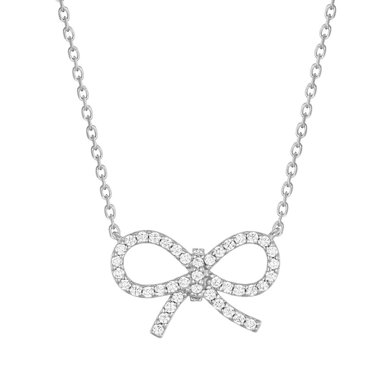 [24SP][sv925] plain cubic ribbon necklace