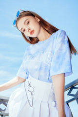 HIDE Tie Dye Graphic T-Shirt (Sky Blue) (6571001446518)