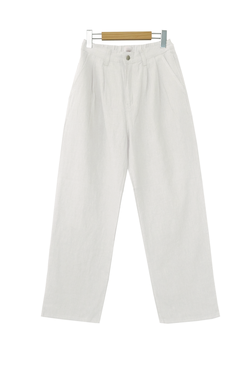 Verino Linen Vivid Wide Banding Summer Pants (5 colors)