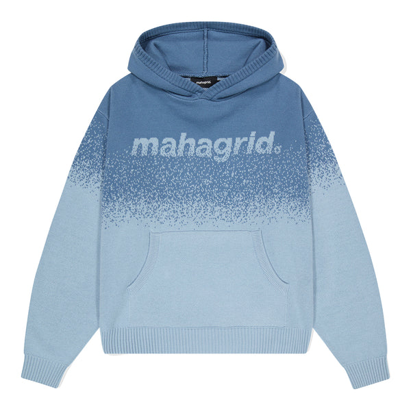 BASIC LOGO OMBRE KNIT HOODIE