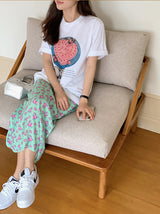 ケーキプリント半袖Tシャツ (2color)