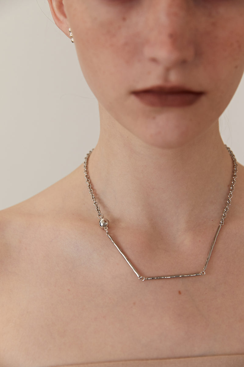 スリーバーネックレス / Three bar necklace - silver