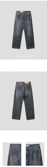 グレイッシュブルーデニムジーンズ/grayish blue denim jeans