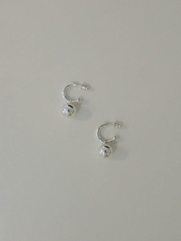 ソリッドフープピアス / solid  hoop earring - silver