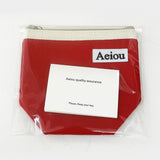 Aeiou Basic Pouch (M size) Red Apple