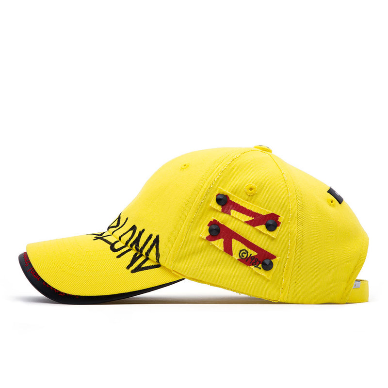 BBD Beyond Graffiti Logo Double Visor Cap (Yellow) (4647621132406)