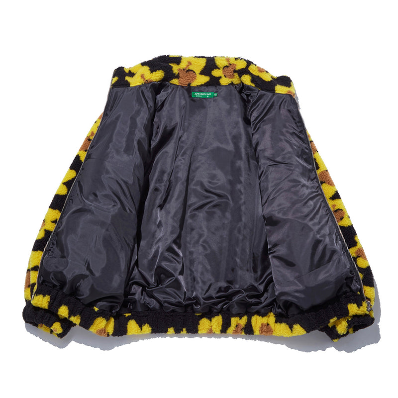 フラワーベアフラフィージャケット / Flower Bear Fluffy Jacket_Black