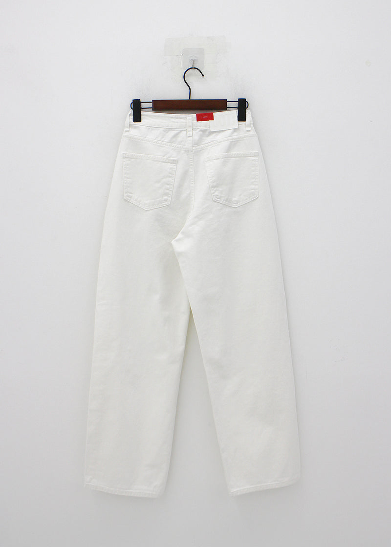 no.0012 リップドコットンワイドパンツ / no.0012 Ripped Cotton Wide Pants (2color)