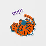 OOPS TIGER REMOVABLE STICKERS (6538524295286)