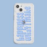 Clear Jelly Case Happiness Blue
