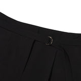 COLLECTION BELT POINT TWO TUCK PANTS [BLACK]
