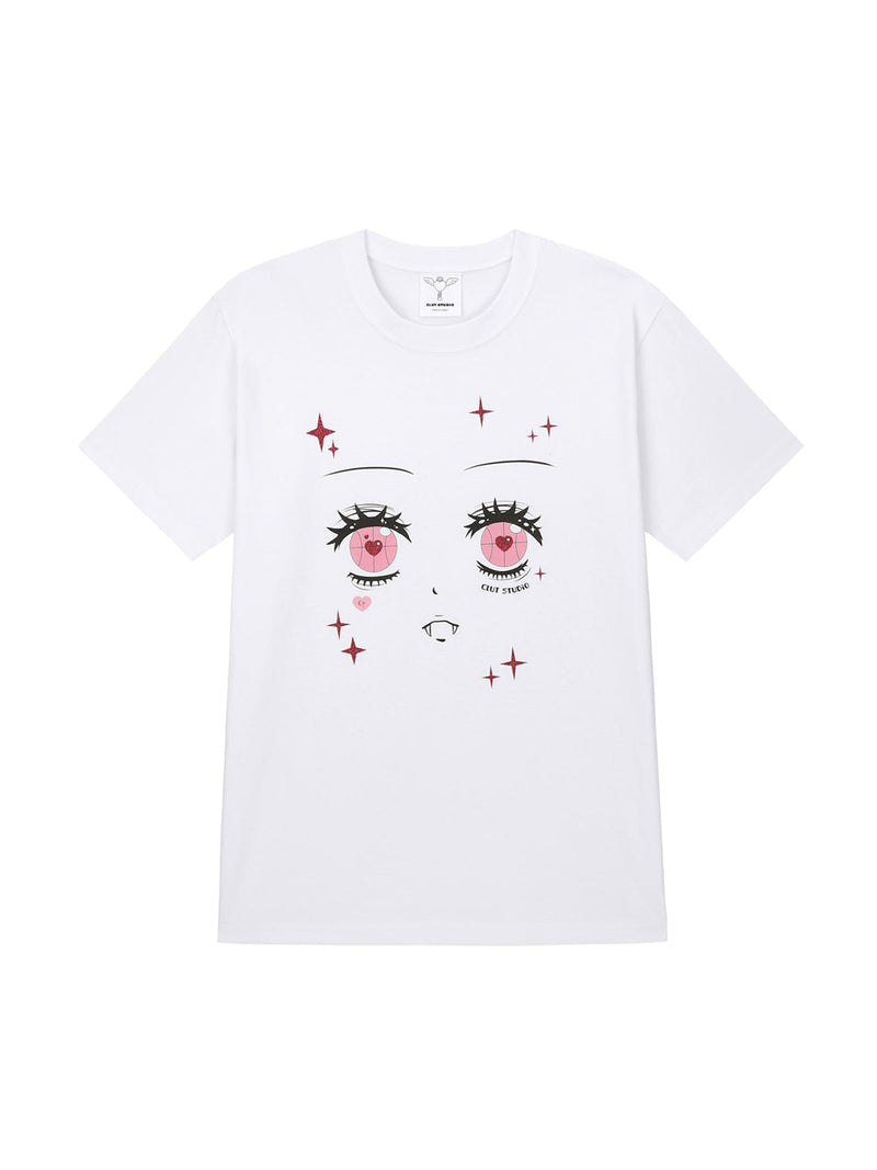 ビッグアイズTシャツ / 0 1 big eyes t-shirt - WHITE