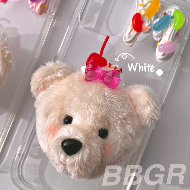 ホワイトクリームベアセット / White cream bear set (case+tok)
