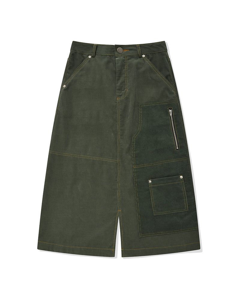 Patched Workwear Skirt/Forest (6602015572086)