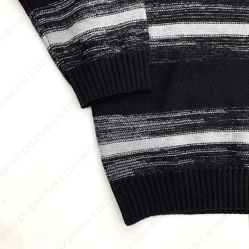 ストライプラウンドニットウェア/NI Striped Round Knitwear (2 colors)