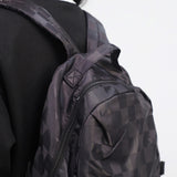 ハイドチェッカーボードバックルバックパック / hide checkerboard buckle backpack