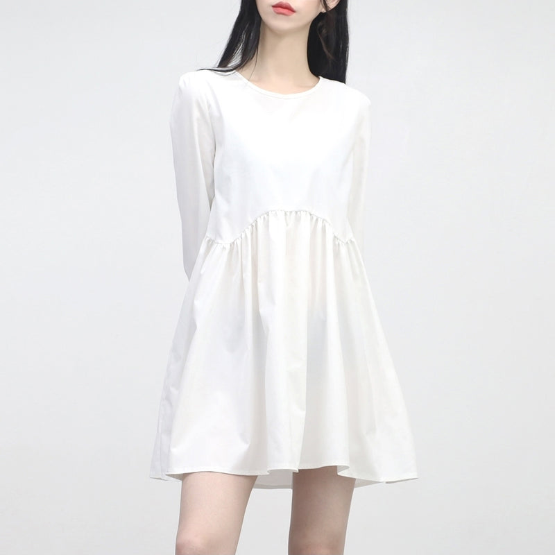 ビーモンリボンシャーリングドレス / Beamon Ribbon Shirring Dress