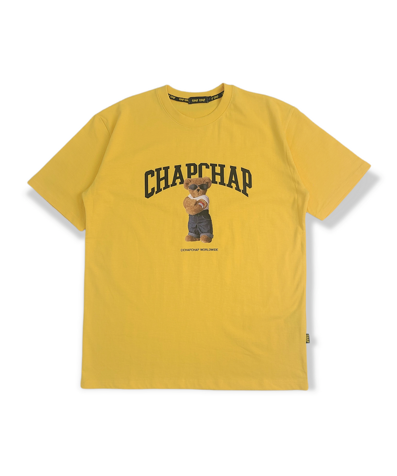 ベアチャップロゴTシャツ / Bear chap logo tee(Yellow)