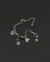 ハートクロスチェーンブレスレット / heart cross chain bracelet (925silver)