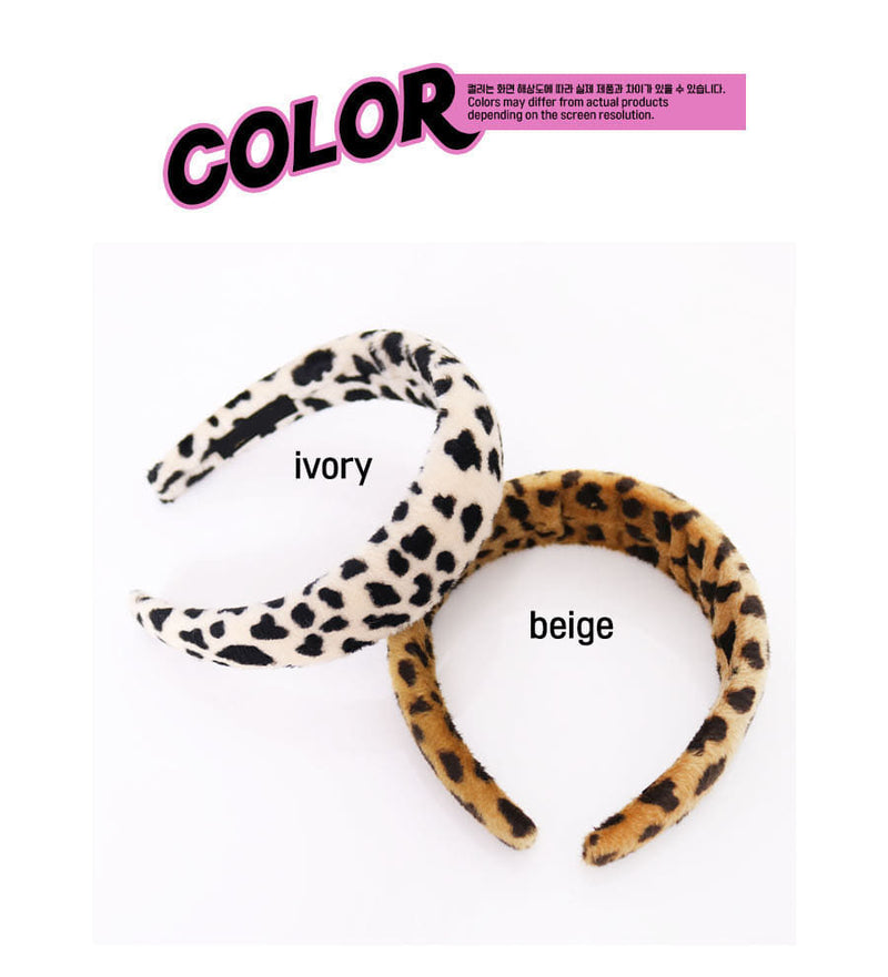 レオパードエンボヘアバンド / leopard embo hair band (2color)